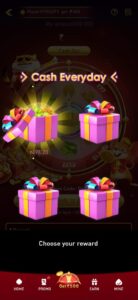 Spin the reward wheel in XX5 GAME APK and win up to ₹500 instantly